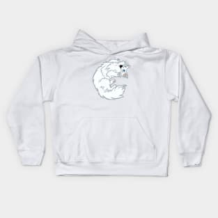 Ready to Play--White Cat Style Kids Hoodie